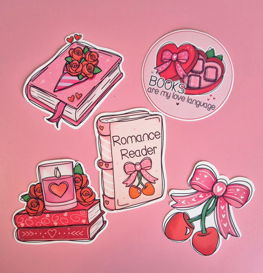 Romance Reader Sticker Pack - Set of 5