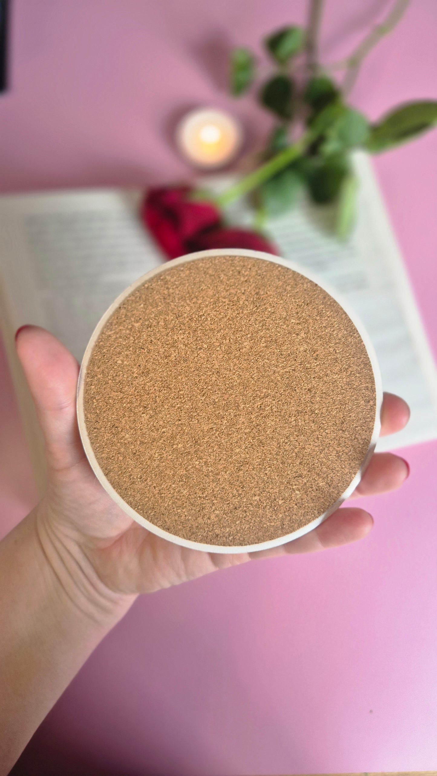 Romance Reader Ceramic Coaster