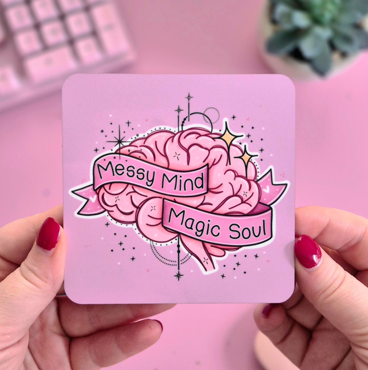 Messy Mind, Magic Soul - Square Coaster