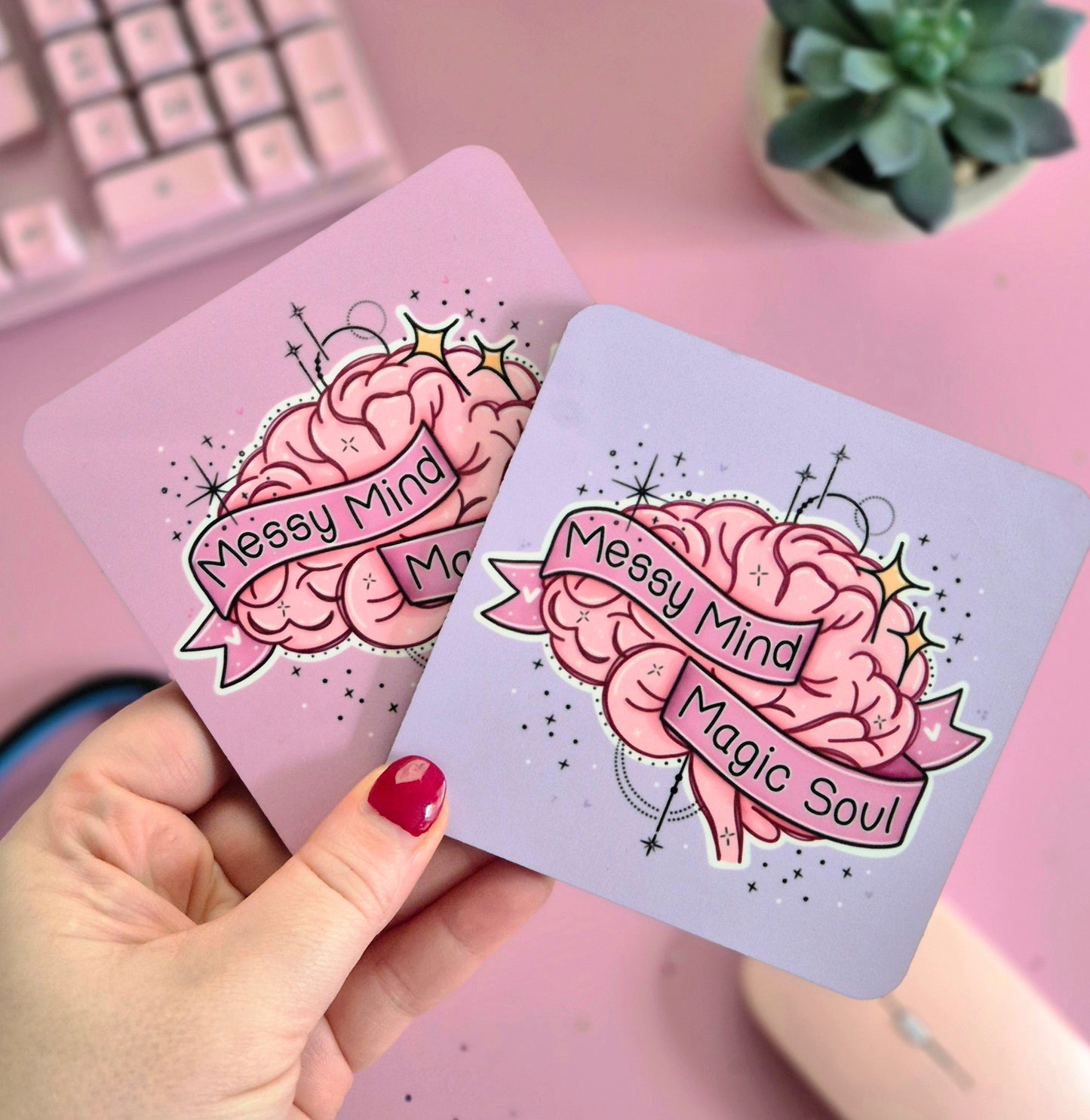 Messy Mind, Magic Soul - Square Coaster