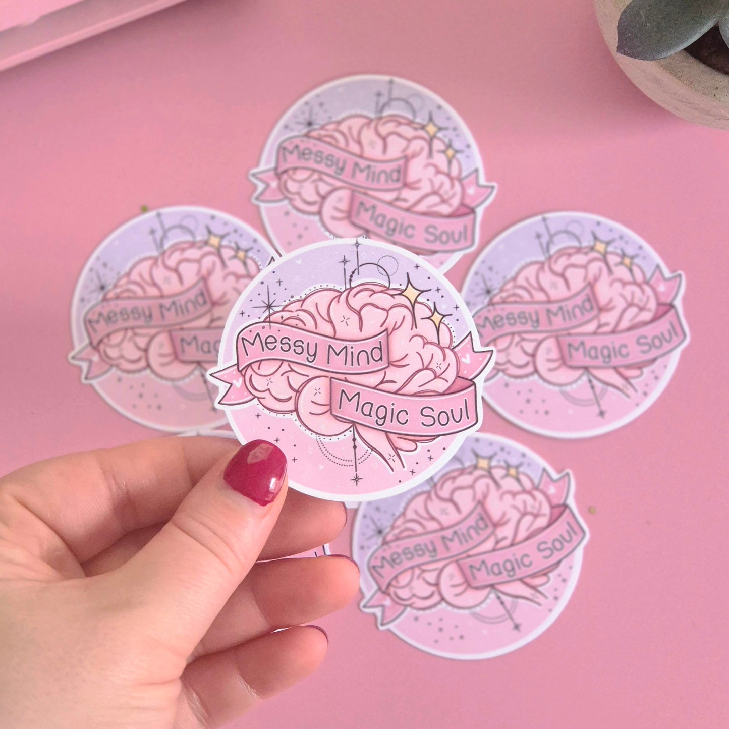 Messy Mind, Magic Soul Glossy Vinyl Sticker