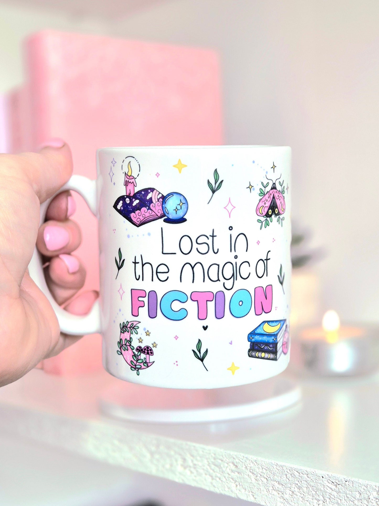 Lost in the magic of fiction mug
