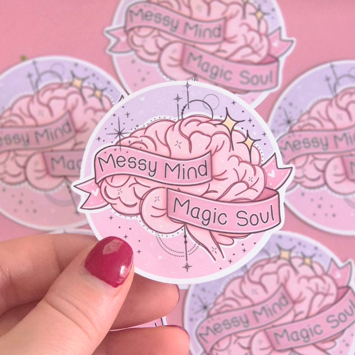 Messy Mind, Magic Soul Glossy Vinyl Sticker