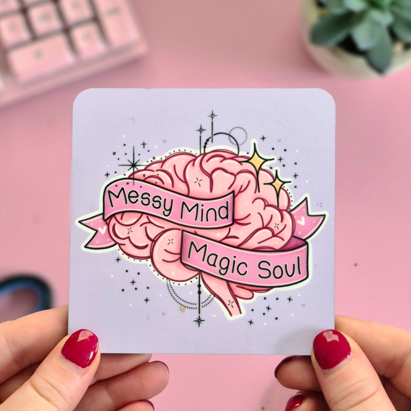 Messy Mind, Magic Soul - Square Coaster