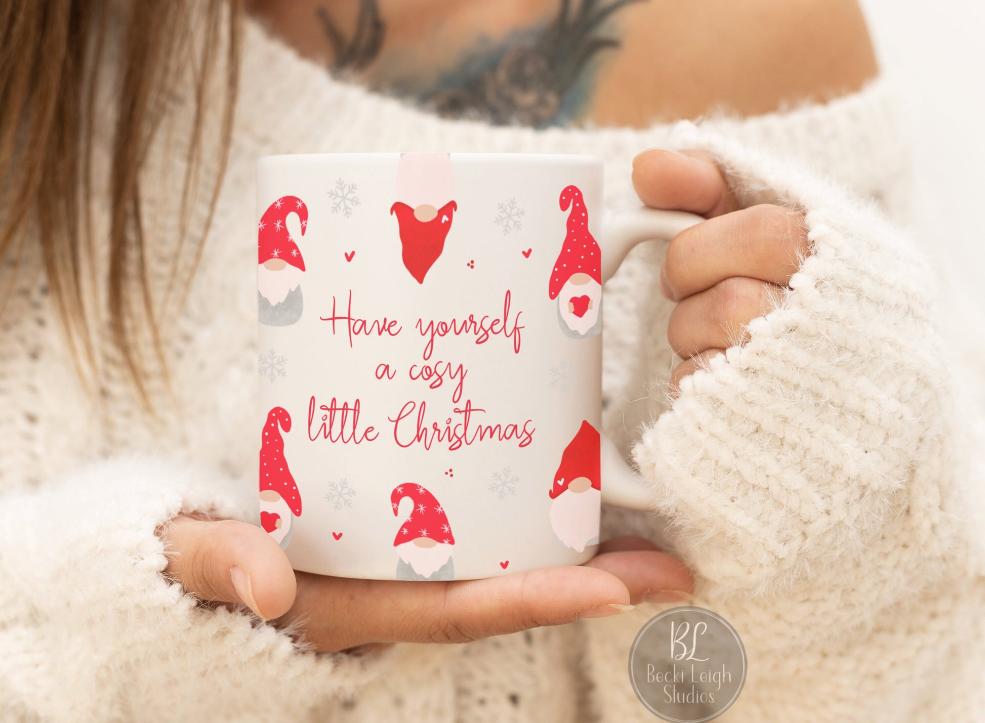 Christmas Mug | Christmas gnome Mug | Christmas Gonk Mug | Christmas gnomes | Scandinavian decor | gnome decor | nordic christmas | cups