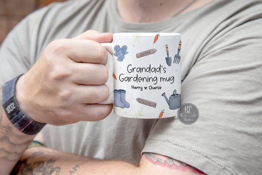 gardening mug for grandad, birthday gift for grandfather, gardener gift, fathers day for grandad, personalised mugs for him, gifts for men