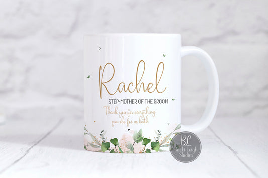 Step Mother of the Groom gift, personalised Step Mum of the Groom Mug, Step Mother Wedding gifts, Step mum wedding party items, Thank you UK