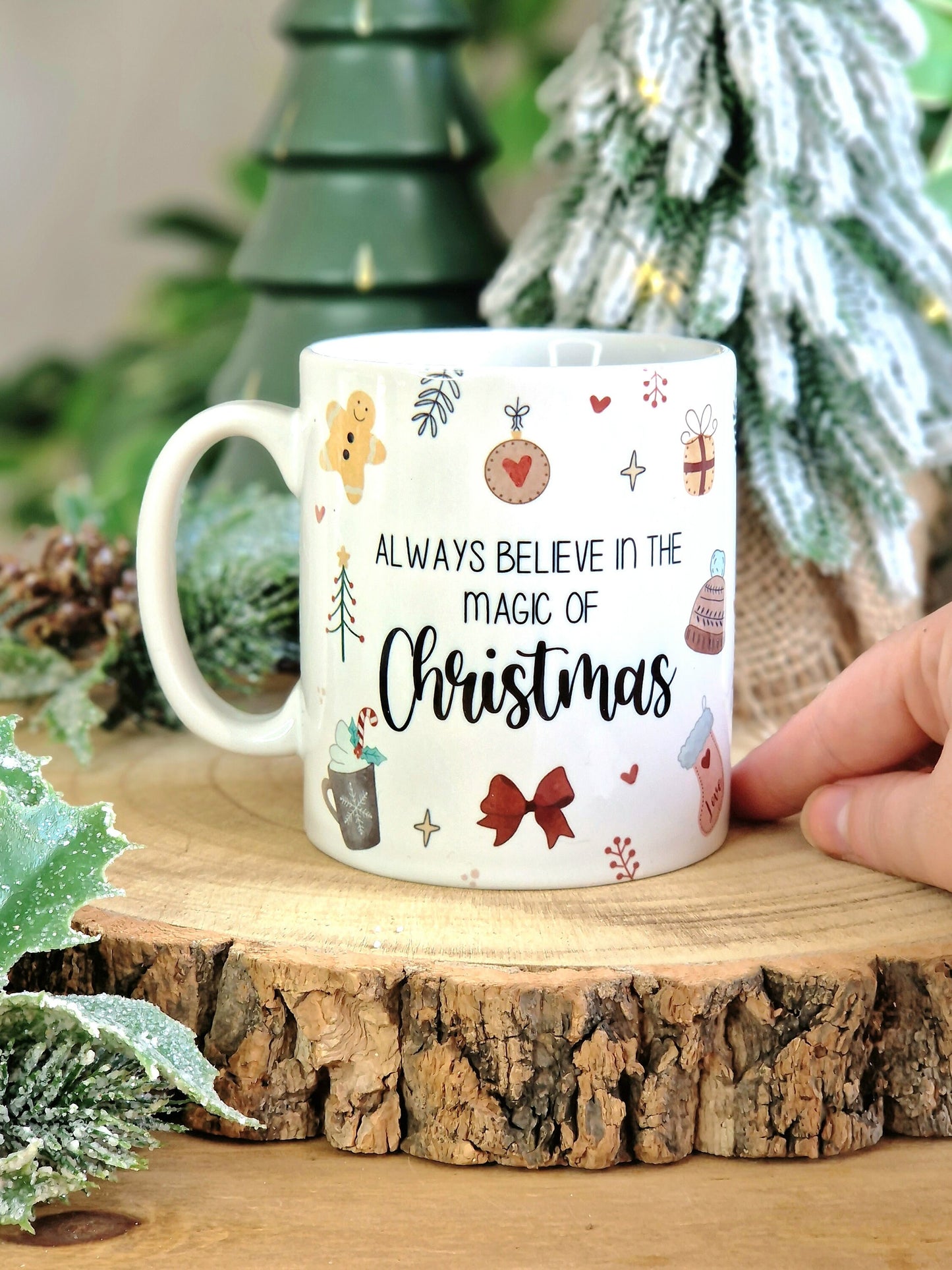 Always believe in the magic of Christmas mug, stocking fillers under 15, secret santa, cosy christmas movie mug, tea mug, winter coffee mug