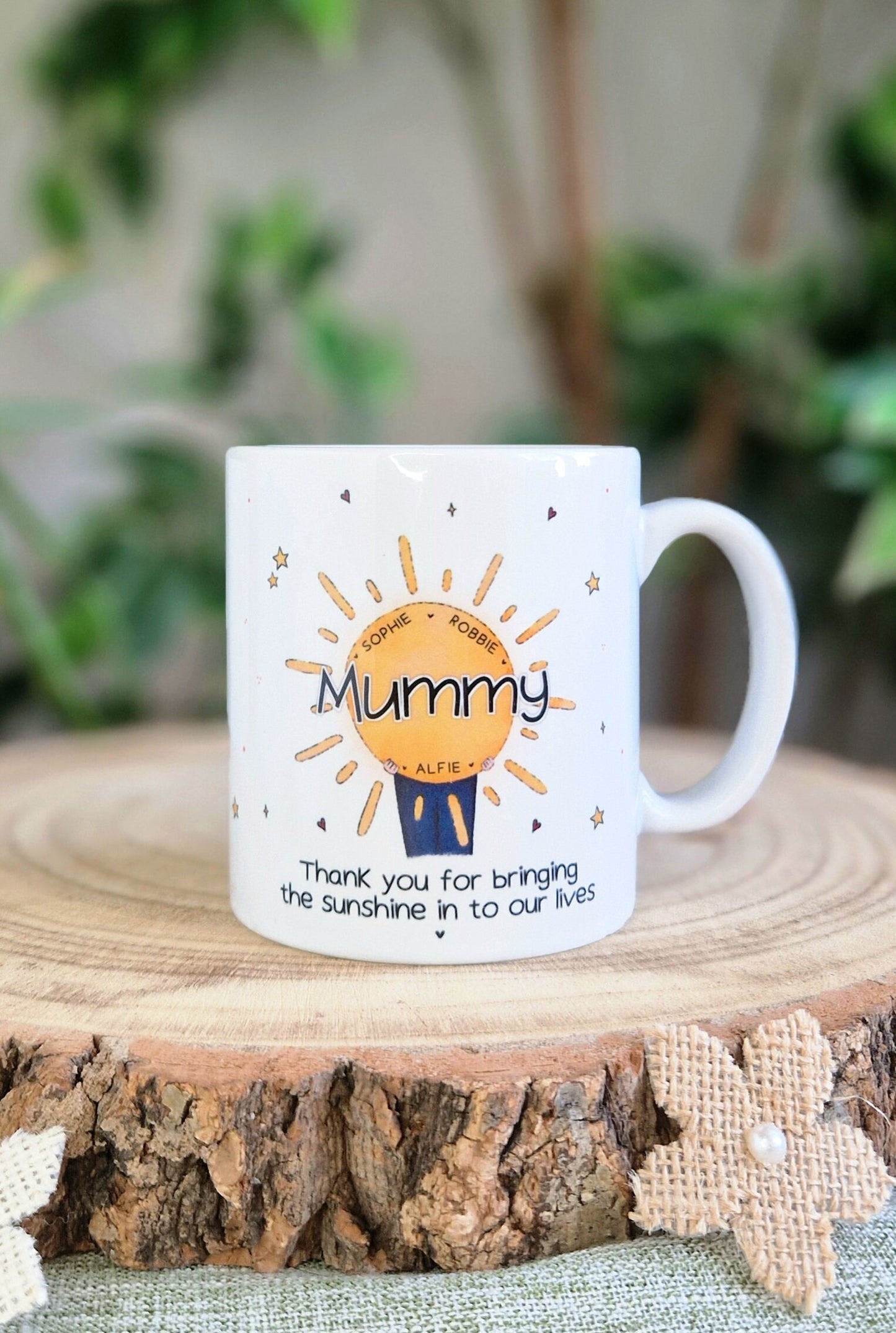 Personalised Mummy mug, mother daughter gift, mother's day mug, birthday presents for her, custom name mug for mum, sunshine gifts, UK made