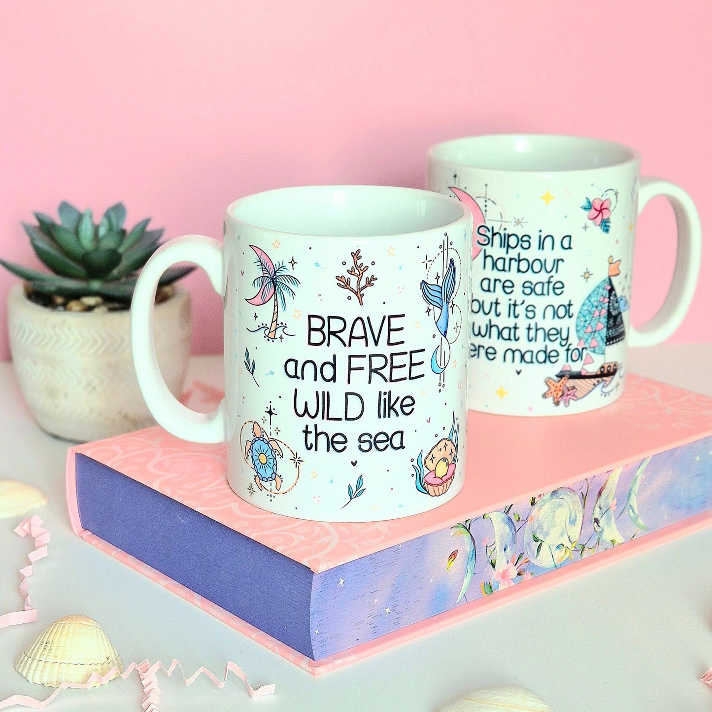 Sea inspired mug, Wild like the sea Mug, Adventure gift, gift for ocean lovers, Coastal Mug, Nature inspired quote Mug, beach art mug